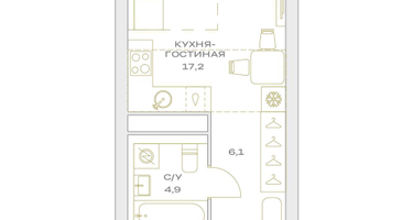 Студия, 28&nbsp;м²