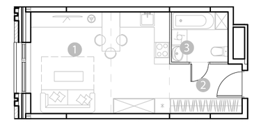 Студия, 31&nbsp;м²
