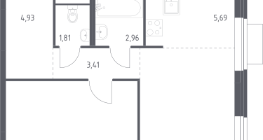 Студия, 45&nbsp;м²