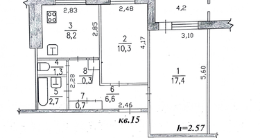 2-к. квартира, 47,5 м²