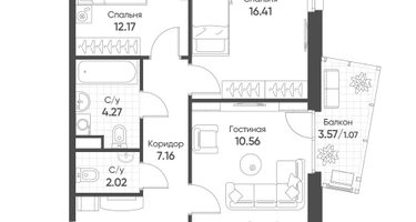 3-к. квартира, 68&nbsp;м²