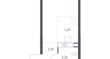 Студия, 25&nbsp;м²