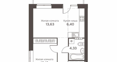 2-к. квартира, 51&nbsp;м²