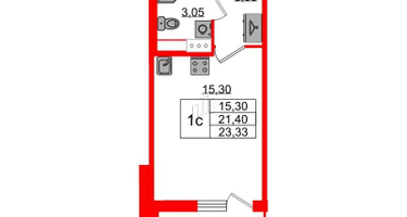 Студия, 21&nbsp;м²