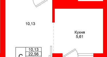 Студия, 23&nbsp;м²