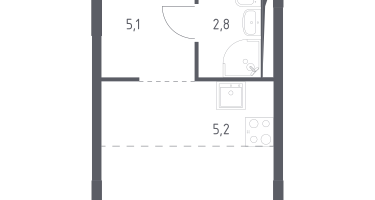 Студия, 21&nbsp;м²