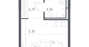 Студия, 22&nbsp;м²