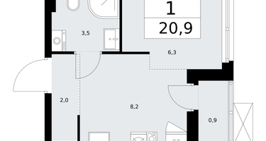 Студия, 20&nbsp;м²