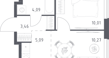 Студия, 32&nbsp;м²