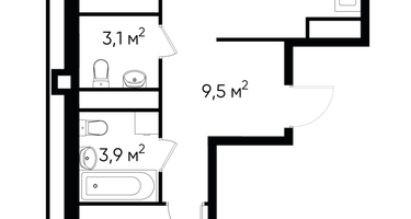 2-к. квартира, 59&nbsp;м²