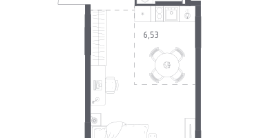 1-к. квартира, 33&nbsp;м²