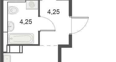 2-комнатная квартира, 43&nbsp;м²