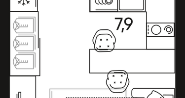 1-к. квартира, 31&nbsp;м²