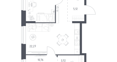 2-к. квартира, 66&nbsp;м²