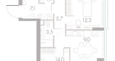 4-к. квартира, 90&nbsp;м²