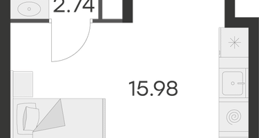 Студия, 20&nbsp;м²