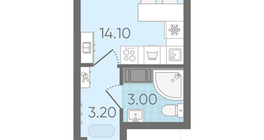 Студия, 20&nbsp;м²