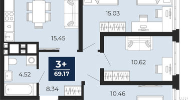 3-к. квартира, 67&nbsp;м²