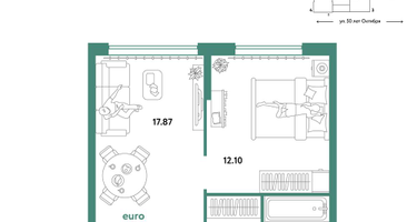 2-к. квартира, 37&nbsp;м²