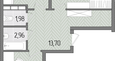 2-к. квартира, 71&nbsp;м²