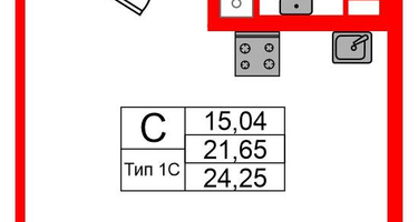 Студия, 21&nbsp;м²