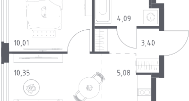 Студия, 32&nbsp;м²