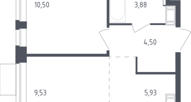 Студия, 33&nbsp;м²