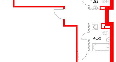 1-к. квартира, 73&nbsp;м²