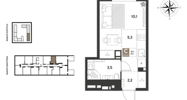 Студия, 21&nbsp;м²