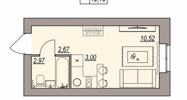 Студия, 19 м²