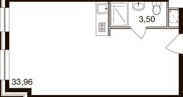 1-к. квартира, 37&nbsp;м²