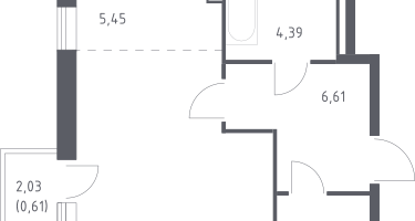 Студия, 35&nbsp;м²