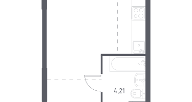 Студия, 25&nbsp;м²