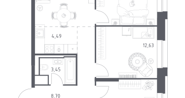 Студия, 78&nbsp;м²