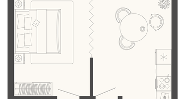 1-к. квартира, 60&nbsp;м²