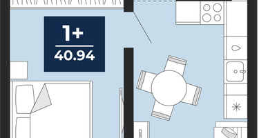 1-к. квартира, 39&nbsp;м²