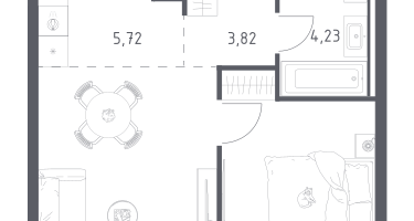 Студия, 40&nbsp;м²
