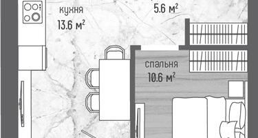 1-к. квартира, 35&nbsp;м²