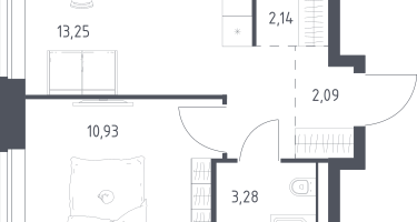 1-к. квартира, 31&nbsp;м²
