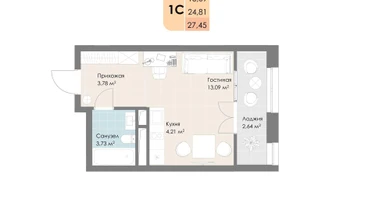Студия, 27&nbsp;м²
