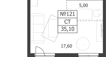 Студия, 35&nbsp;м²