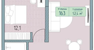 2-к. квартира, 60&nbsp;м²