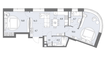 3-к. квартира, 71&nbsp;м²