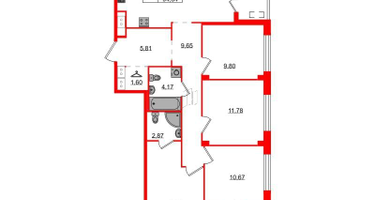 4-к. квартира, 94&nbsp;м²