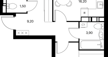 2-к. квартира, 66&nbsp;м²
