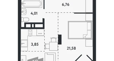 Студия, 36 м²