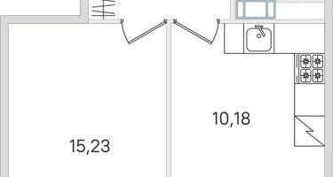1-к. квартира, 35 м²