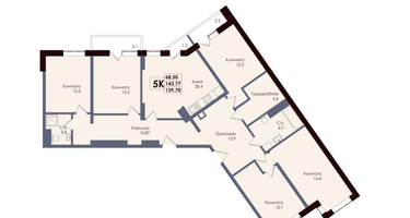 5-к. квартира, 139 м²