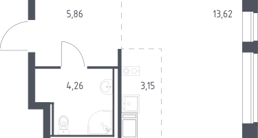 Студия, 26&nbsp;м²
