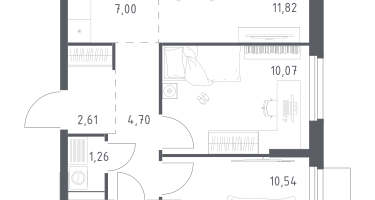 Студия, 51&nbsp;м²